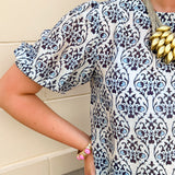 Pretty in Porcelain Printed Top