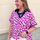 Pretty in Print Collared Blouse