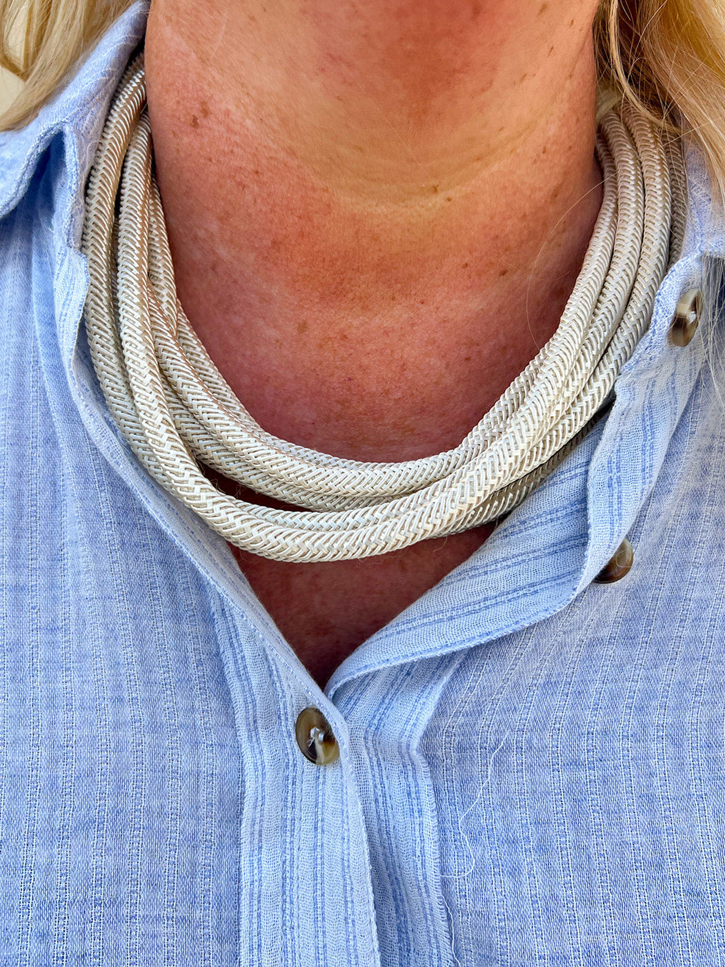 Rachel Rope Necklace in Ecru - The Pink Pineapple 850