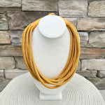 Rachel Rope Necklace in Gold  with eight strands of cotton roping