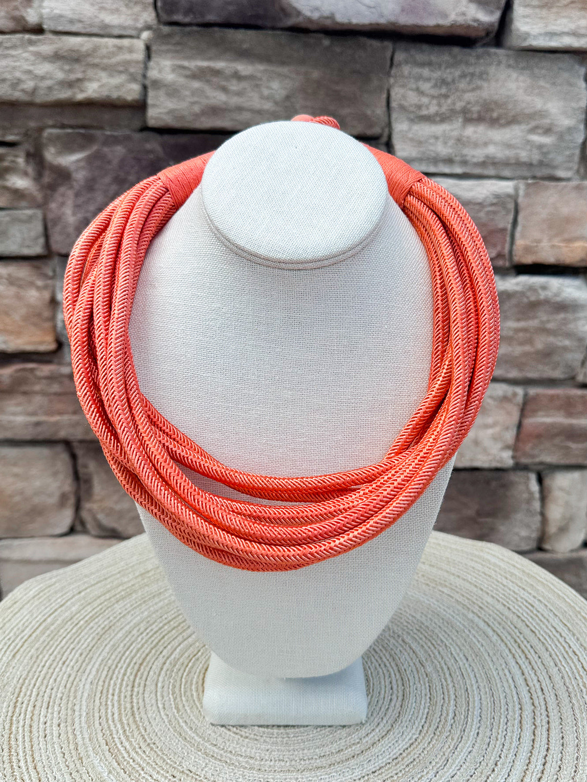 Rachel Rope Necklace in Peach - The Pink Pineapple 850