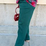 [Risen] Luxe High Rise Crop Jeans in Hunter Green