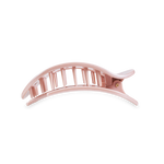 Medium Round Flat Hair Clip in pearly pink pearlized finish