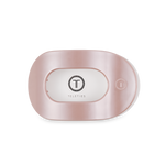 Medium Round Flat Hair Clip in pearly pink pearlized finish
