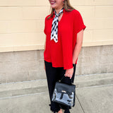 Ruffle Rendezvous High Rise Statement Pants in Black