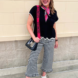 Ruffle Rendezvous High Rise Statement Pants in Gingham