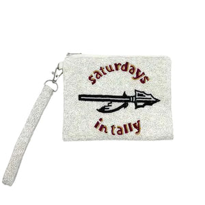 Saturdays In Tally Beaded Wristlet