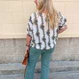 Sage Trail Linen Blouse