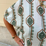 Sage Trail Linen Blouse
