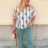 Sage Trail Linen Blouse