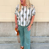 Sage Trail Linen Blouse