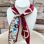 [Saturday Silks] Florida State Gameday Skinny Scarf- The Pink Pineapple 850