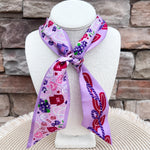 [Saturday Silks] Sigma Kappa Skinny Scarf- The Pink Pineapple 850