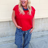 Scarlet Daydream Drop Shoulder Sweater in Red