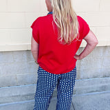 Scarlet Daydream Drop Shoulder Sweater in Red