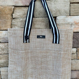 [Scout] Extended Stay Tote in Sand Woven with spacious interior and exterior pockets