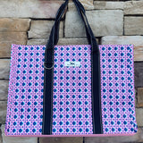 [Scout] Original Deano Large Tote in Wisteria Cane with open-top design and sturdy straps