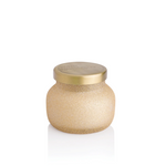 Pumpkin Dulce Glam Petite Candle 8oz in decorative jar with sweet pumpkin and vanilla scent.
