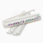 Set of four white acrylic Mahjong racks with pushers