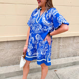 Seaside Keepsake Lace Trim Mini Dress
