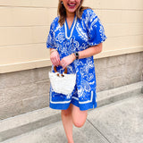 Seaside Keepsake Lace Trim Mini Dress