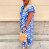 Seaside Scroll Midi Dress
