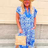 Seaside Scroll Midi Dress