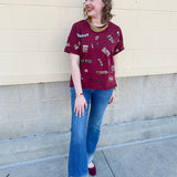 Glitz & Garnet FSU Sequin Top
