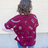 Glitz & Garnet FSU Sequin Top