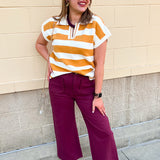 Sideline Social Sweater Top in Mustard