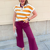 Sideline Social Sweater Top in Mustard