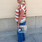 Sideline Social Sweater Top in Orange