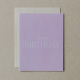 Solid Pink Happy Birthday Card