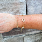 [Sorrelli] Disk Adjustable Bracelet in White Opal
