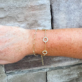 [Sorrelli] Disk Adjustable Bracelet in White Opal