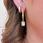 [Sorrelli] Octavia Rectangle Hoop Earrings - The Pink Pineapple 850