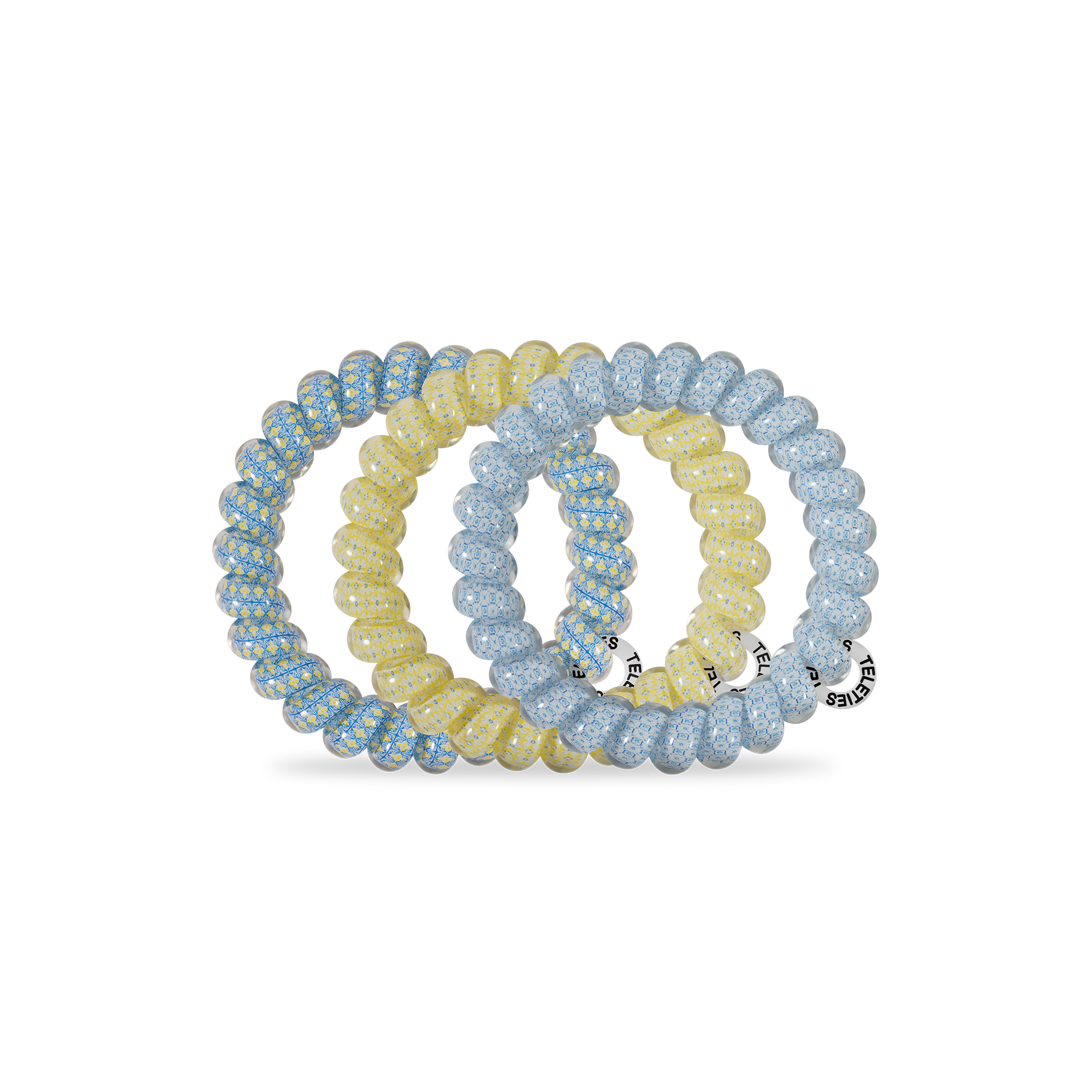 Large Spiral Hair Coil in yellow and blue