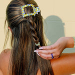 Tiny Spiral Hair Coils in yellow and blue