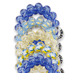 Tiny Spiral Hair Coils in yellow and blue