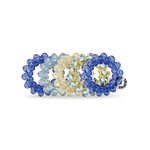 Tiny Spiral Hair Coils in yellow and blue