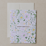 Spring Floral Happy Birthday Card