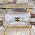 Stadium Star Clear Quilted Bag - The Pink Pineapple 850