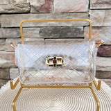 Stadium Star Clear Quilted Bag - The Pink Pineapple 850