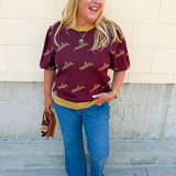 [Stewart Simmons] Merit Puff Sleeve Sweater | Florida State