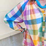 [Sunshine Tienda] Rainbow Plaid Lucia Top