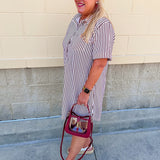 Sweet Harbor Mini Dress in Cabernet