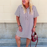Sweet Harbor Mini Dress in Cabernet