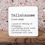 Tallahassee Definition Decorative Wooden Block
