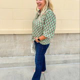 [Mary Square] Tamryn Floral Foulard Vineyard Top