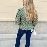 [Mary Square] Tamryn Floral Foulard Vineyard Top